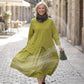 Langärmeliges Damen-Midikleid im Cocoon-Schnitt