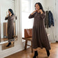 Lässiges Damen Maxikleid mit asymmetrischen Falten