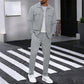 🏃‍♀️ Es wird im Akkord weggeschnappt – zögern Sie nicht！🔥Herren-Set aus Waffel-Button-Down-Jacke und Hose