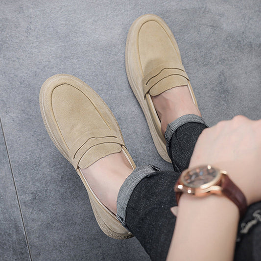 Herren Slipper in Wildleder-Optik mit dicker Sohle