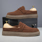 Herren Slipper in Wildleder-Optik mit dicker Sohle