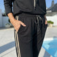 Kapuzenjacke und Hose mit Kordelzug für Damen im Set