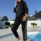 Kapuzenjacke und Hose mit Kordelzug für Damen im Set