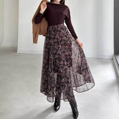 Bohemian Style Flowy Rock und Oberteil Set