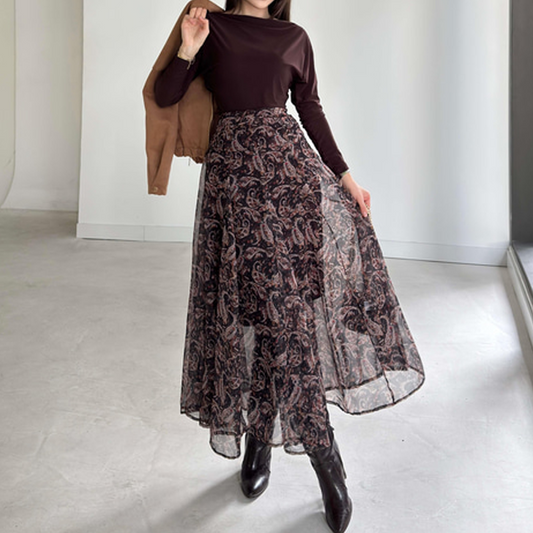Bohemian Style Flowy Rock und Oberteil Set