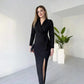 Sparkle V-Ausschnitt Wickelkleid mit Schlitz für Damen