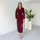 Sparkle V-Ausschnitt Wickelkleid mit Schlitz für Damen