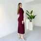 Sparkle V-Ausschnitt Wickelkleid mit Schlitz für Damen