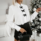 Elegante Damenbluse mit Schleifenverzierung und langen Ärmeln
