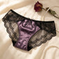 Sexy Damen Slip aus Satin und Spitze