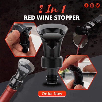 🧪 2-in-1-Weinverschluss – Vakuumpumpe & Versiegler, bewahrt Frische & Aroma ✨