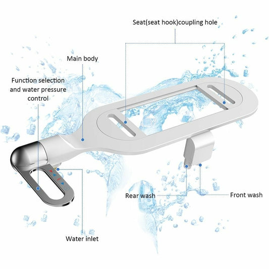🚽 52% RABATT! 🚿 Nichtelektrischer Bidet-Aufsatz mit Doppeldüse – Hygienische Selbstreinigung, Einfache Installation & Wasserdruck-Kontrolle ✨
