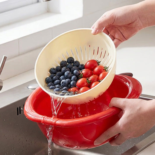 2-in-1 Sieb- & Schüssel-Set in Obstform
