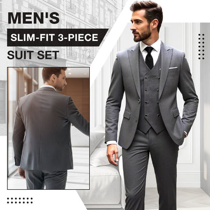 👔 JETZT 62 % RABATT! 🕴️ Slim-Fit Herren-Anzug, 3-teilig – Perfekte Passform, hochwertiger Stoff & ideal für formelle Anlässe 🤵