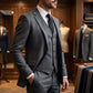 👔 JETZT 62 % RABATT! 🕴️ Slim-Fit Herren-Anzug, 3-teilig – Perfekte Passform, hochwertiger Stoff & ideal für formelle Anlässe 🤵