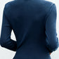 Damen Langarmshirt mit Stehkragen und Raffung