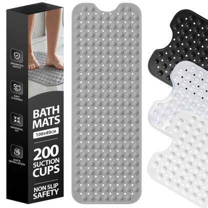 Rutschfeste Badematte 100×40 cm – Extrem starke Saugnäpfe, schneller Wasserablauf & in 7 Farben erhältlich 🛁🌈