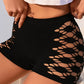 Yoga-Shorts mit hoher Taille und Cut-outs für Damen