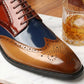 Klassische Herren Budapester Schuhe mit Flügelkappen