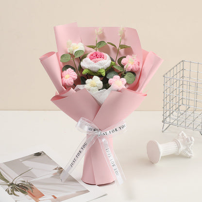 🎉 Handmade Delicate Crochet Flower Bouquet – Lifelike Design, Durable & Perfect Home Decor/Gift 💞✨