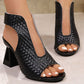 🐰🌸 Oster-Angebot – 50% Rabatt auf alles✨ Elegante Peep-Toe-Sandalen mit Absatz für Damen – Bequemer Blockabsatz, Verstellbarer Riemen & Stilvoll 💃