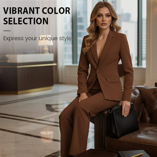 👔 60% RABATT! 👖 Elegantes Blazer- und Weitbein-Hosen-Set für Damen