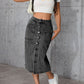 Damen-Jeansrock mit hoher Taille und A-Linien-Schnitt
