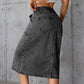 Damen-Jeansrock mit hoher Taille und A-Linien-Schnitt
