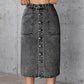 Damen-Jeansrock mit hoher Taille und A-Linien-Schnitt