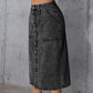 Damen-Jeansrock mit hoher Taille und A-Linien-Schnitt