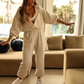 💎 50% RABATT! 💎 Bequemer Casual Jumpsuit mit Kapuze – Aus Reiner Baumwolle, Weite Beine & Praktische Taschen für Zuhause und Freizeit 🌿👖