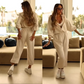 💎 50% RABATT! 💎 Bequemer Casual Jumpsuit mit Kapuze – Aus Reiner Baumwolle, Weite Beine & Praktische Taschen für Zuhause und Freizeit 🌿👖