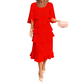 Elegantes Kleid mit gestuften Rüschenärmeln