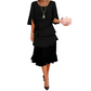 Elegantes Kleid mit gestuften Rüschenärmeln