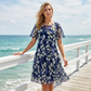 🌺Knielanges A-Linien-Kleid mit kurzen Ärmeln für Partys