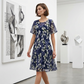 🌺Knielanges A-Linien-Kleid mit kurzen Ärmeln für Partys