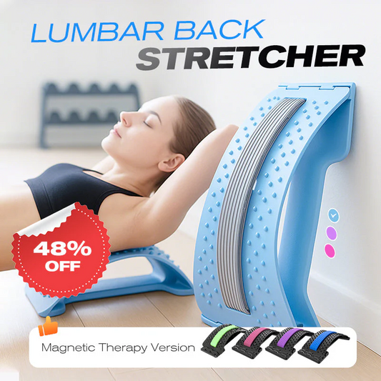 🧲 JETZT 50 % RABATT! 🔥 Magnetischer Lendenwirbel-Stretcher – Akupressur-Massage, tragbares Design & lindert Rückenschmerzen 🧘‍♂️✨