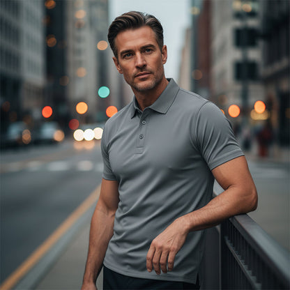 Schnell trocknendes Kurzarm-T-Shirt mit Reverskragen für Herren 💫