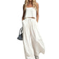 ✨ Damen Crop Top & Wide-Leg Hose 2-teiliges Set