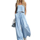 ✨ Damen Crop Top & Wide-Leg Hose 2-teiliges Set