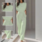 ✨🔥Einfarbiger Jumpsuit mit weitem Bein für Damen