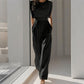 ✨🔥Einfarbiger Jumpsuit mit weitem Bein für Damen