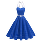 Damen Neckholder-Swingkleid mit Polka Dots im Retro-Look