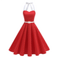 Damen Neckholder-Swingkleid mit Polka Dots im Retro-Look
