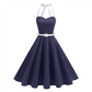 Damen Neckholder-Swingkleid mit Polka Dots im Retro-Look