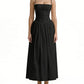 Elegantes Maxikleid mit Korsett-Oberteil und Blumenprint