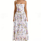Elegantes Maxikleid mit Korsett-Oberteil und Blumenprint