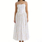Elegantes Maxikleid mit Korsett-Oberteil und Blumenprint