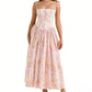Elegantes Maxikleid mit Korsett-Oberteil und Blumenprint
