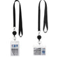 Set aus schwarzem Lanyard und wasserdichtem Ausweishalter